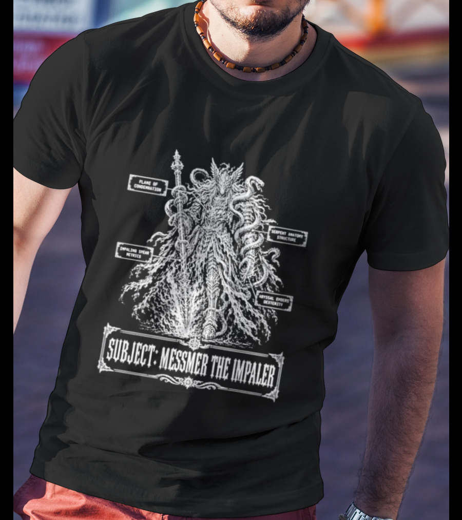 Messmer The Impaler Anatomy Chart Villain Master Of The World T-Shirt