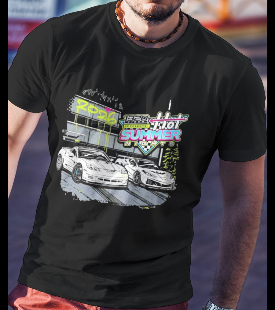 1320 Presents Hot Summer Nights 2026 Street Racing Cars T-Shirt