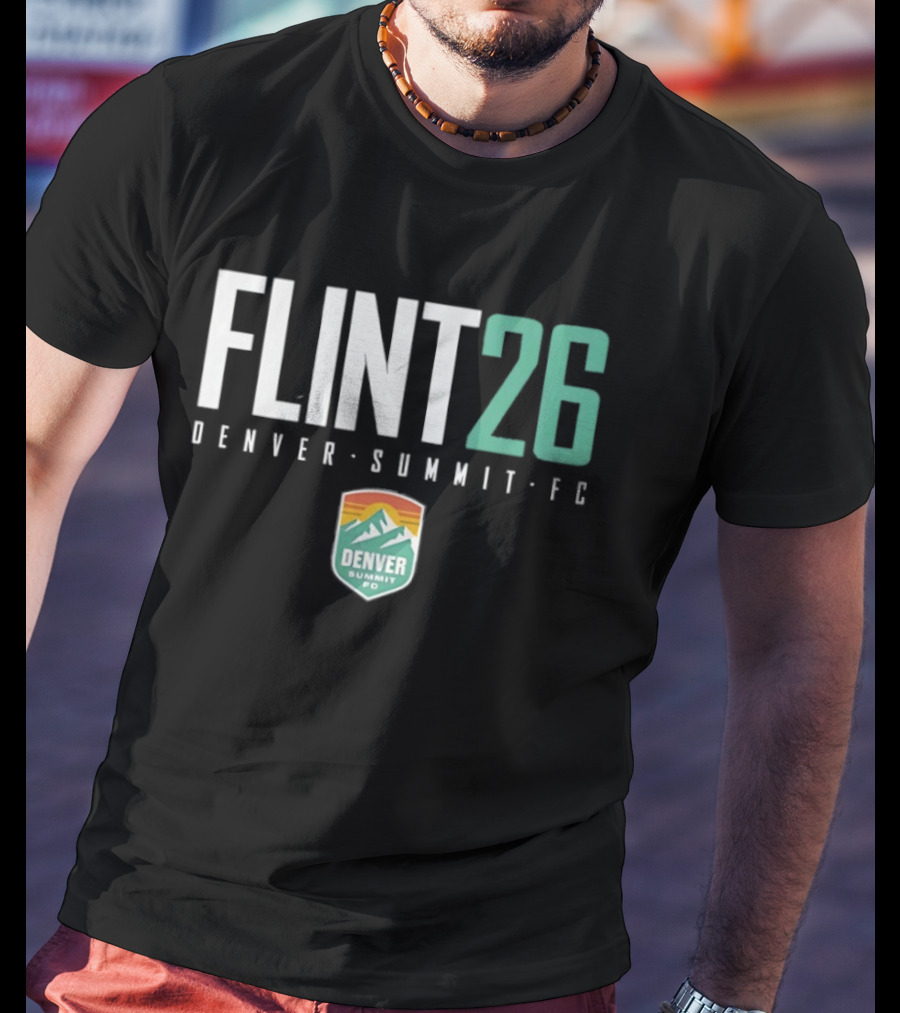 FLINT 26 Denver Summit FC Natasha Flint Name Number T-Shirt