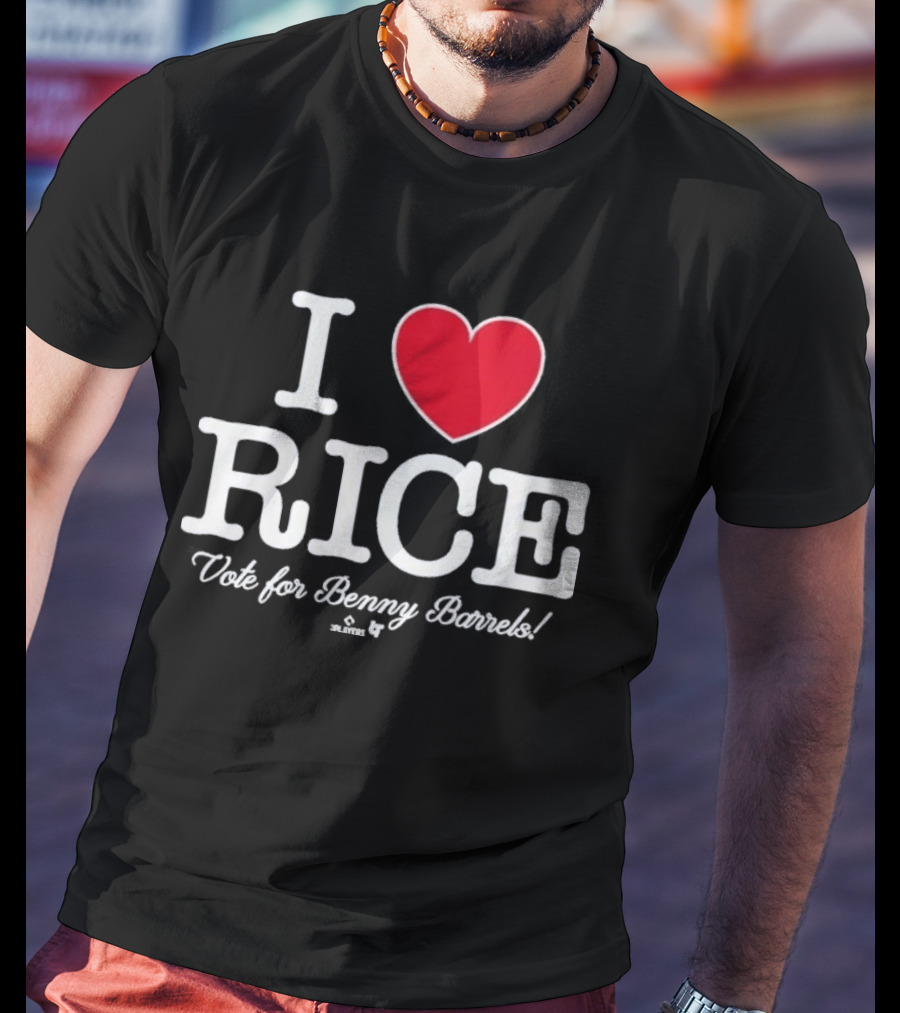 I Love Rice Vote For Benny Barrels T-Shirt