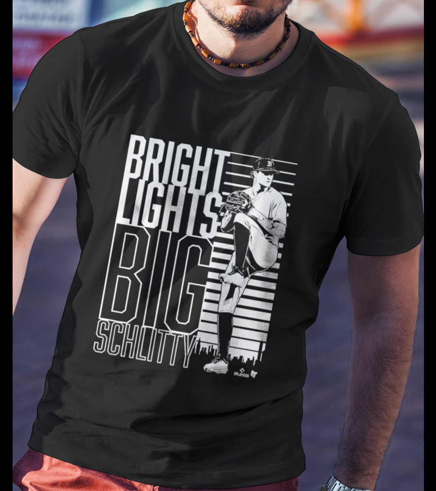 Bright Lights Big Schlitty Cam Schlittler Pitching T-Shirt