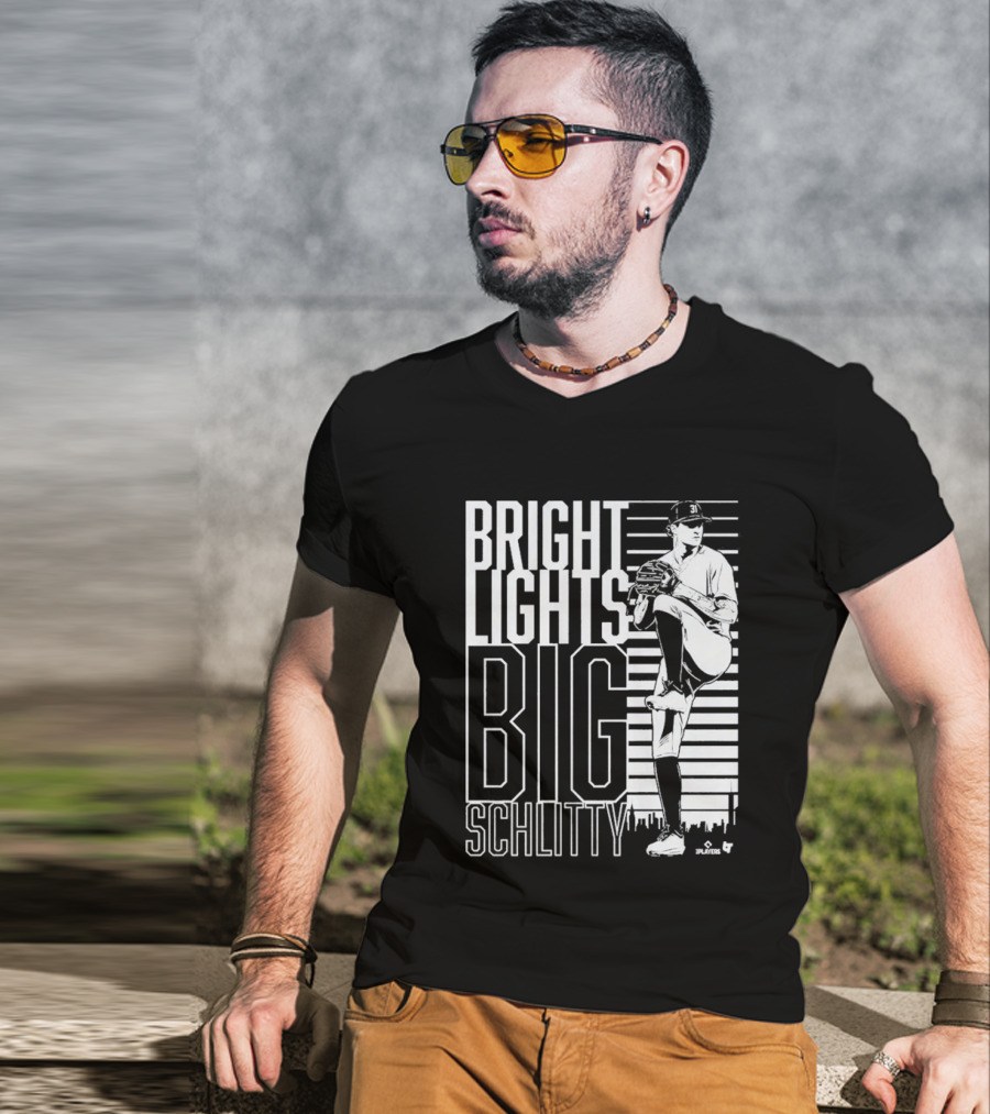 Bright Lights Big Schlitty Cam Schlittler Pitching T-Shirt