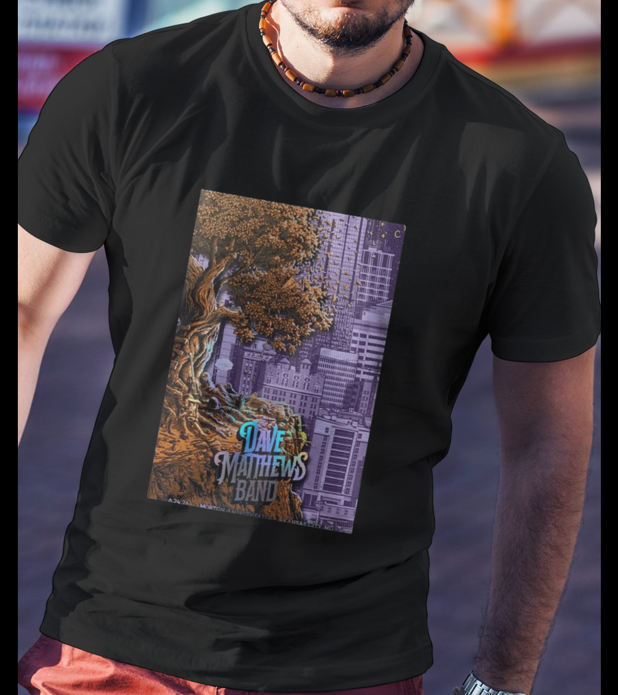 Dave Matthews Band Kansas City June 24 2026 Concert Tree Skyline T-Shirt