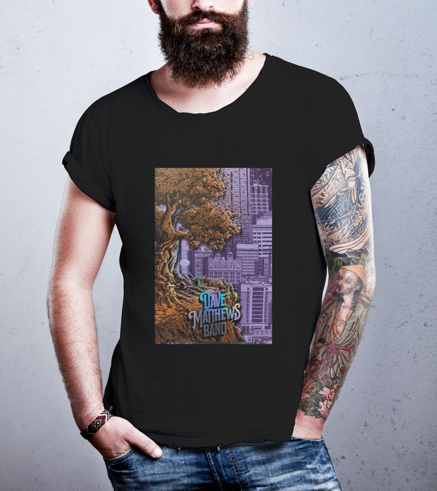 Dave Matthews Band Kansas City June 24 2026 Concert Tree Skyline T-Shirt