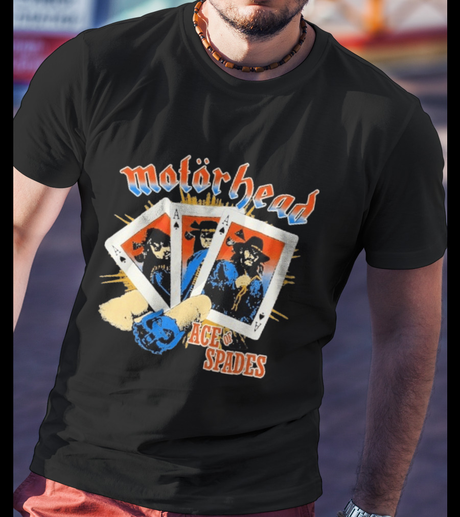 Motörhead Ace Of Spades Three Of A Kind Playing Cards T-Shirt