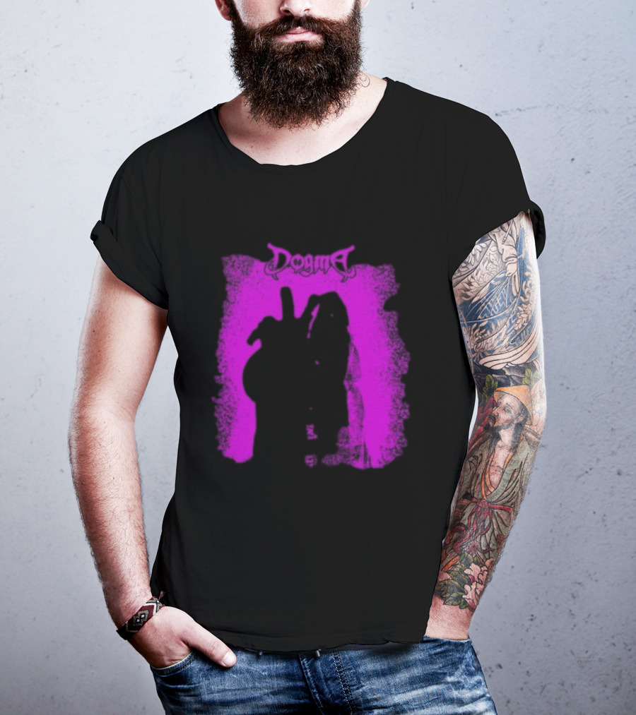 Dogma My Matricidal Purple Gothic Text With Pink Grunge Frame T-Shirt