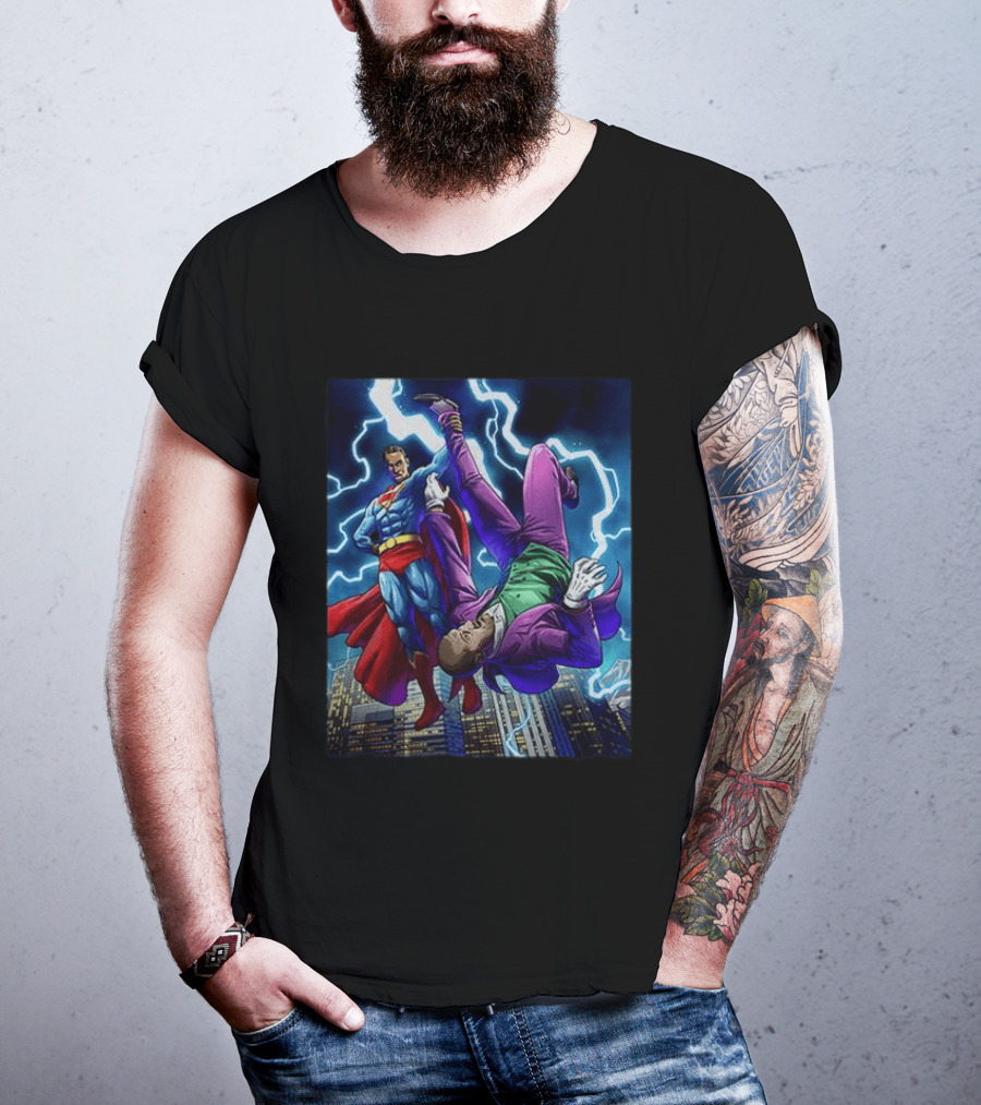 Shai Gilgeous Alexander Thunder Vs Joker And Denver Superhero Clash T-Shirt