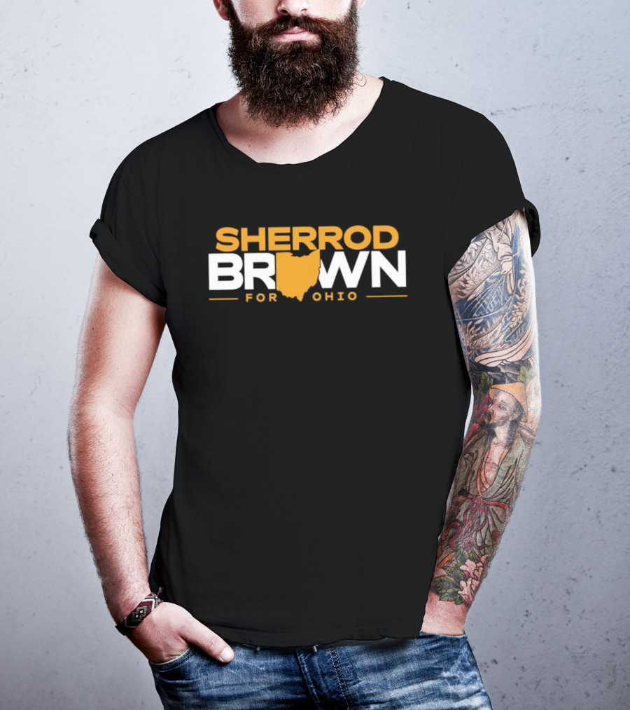Sherrod Brown Ohio Map Support T-Shirt