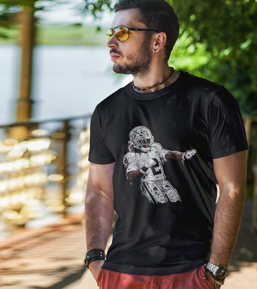 Las Vegas Raiders Ashton Jeanty 2 Football Player T-Shirt