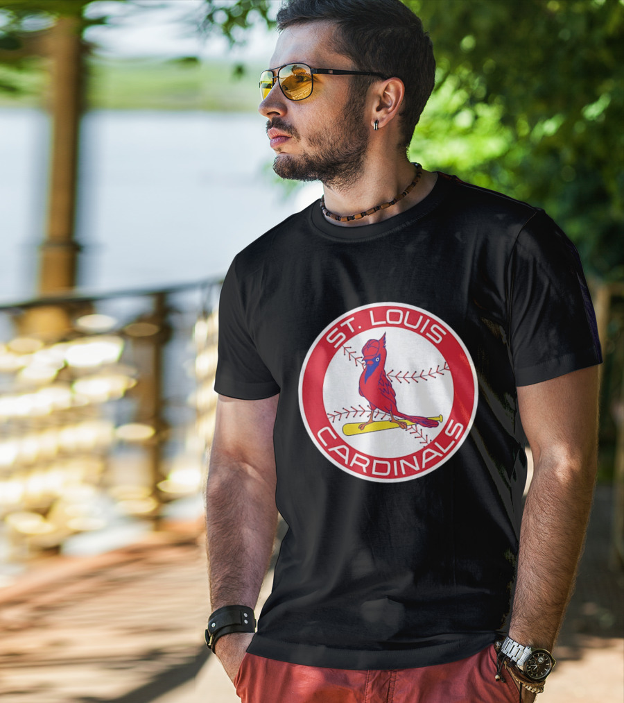 St. Louis Cardinals 2026 Baseball Bird Bat Red Circle T-Shirt