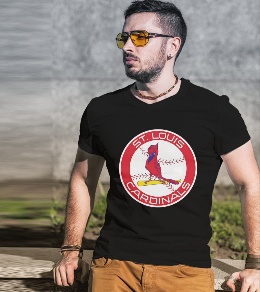 St. Louis Cardinals 2026 Baseball Bird Bat Red Circle T-Shirt