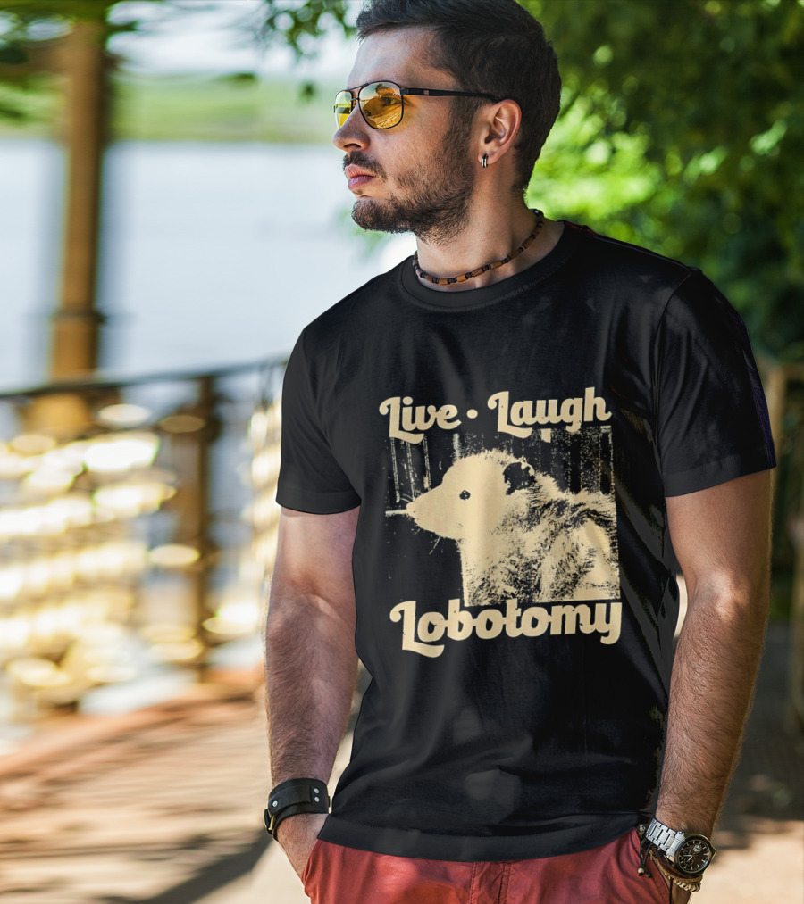 Live Laugh Lobotomy Rat And Brain Surgery Humor T-Shirt
