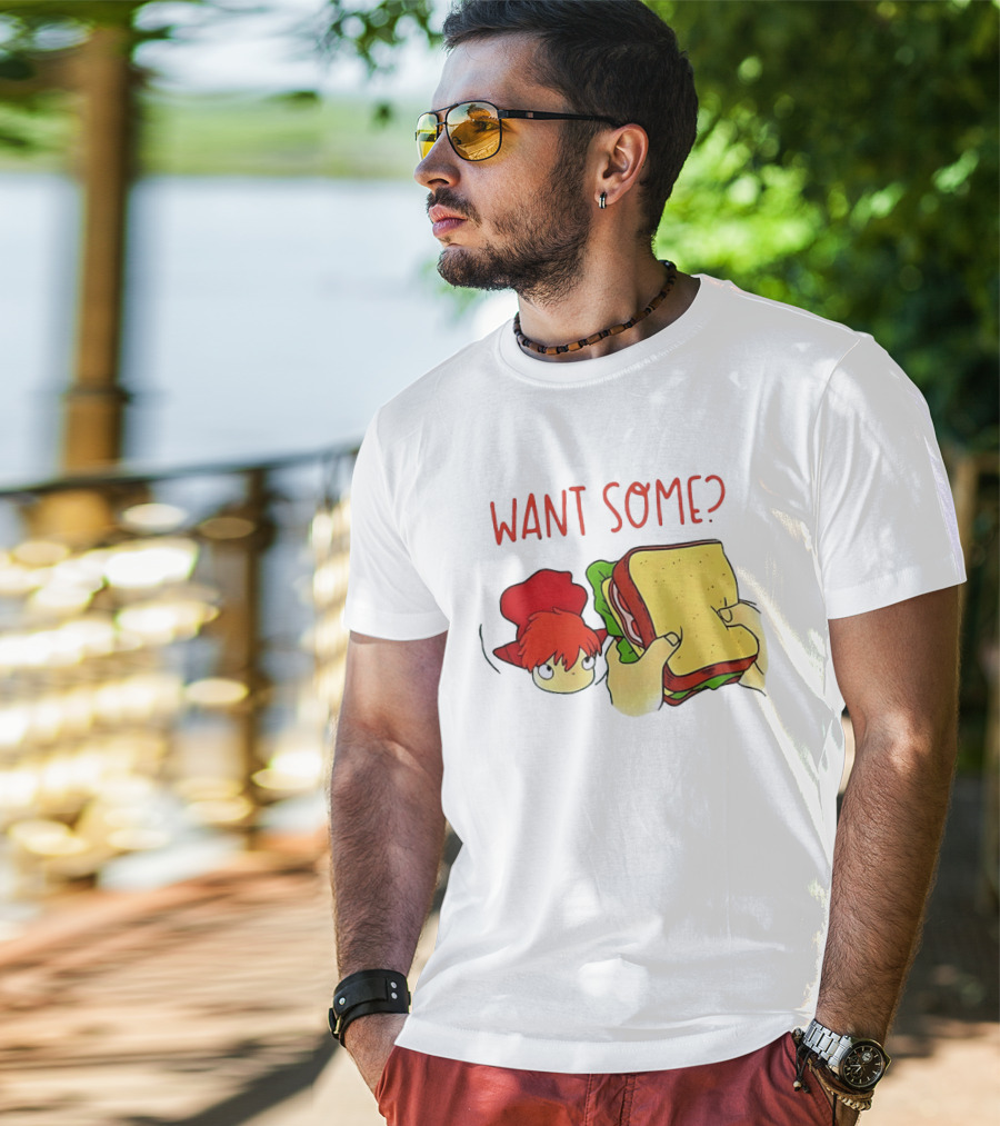 Ponyo Flinching Want Some Sandwich Scene T-Shirt