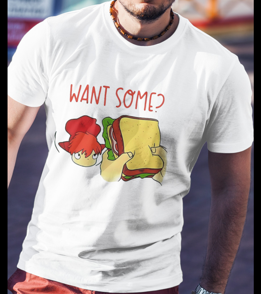 Ponyo Flinching Want Some Sandwich Scene T-Shirt