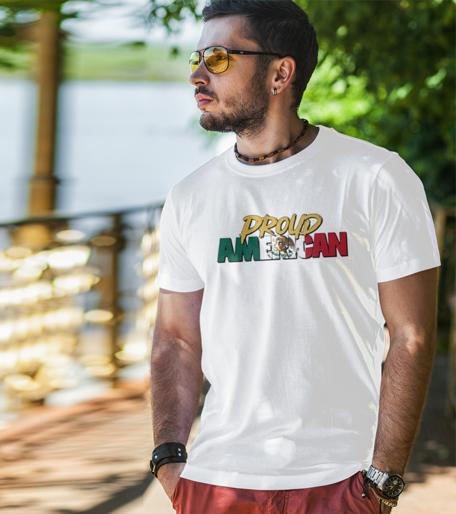 Proud American Mexico Eagle Flag Patriotic T-Shirt