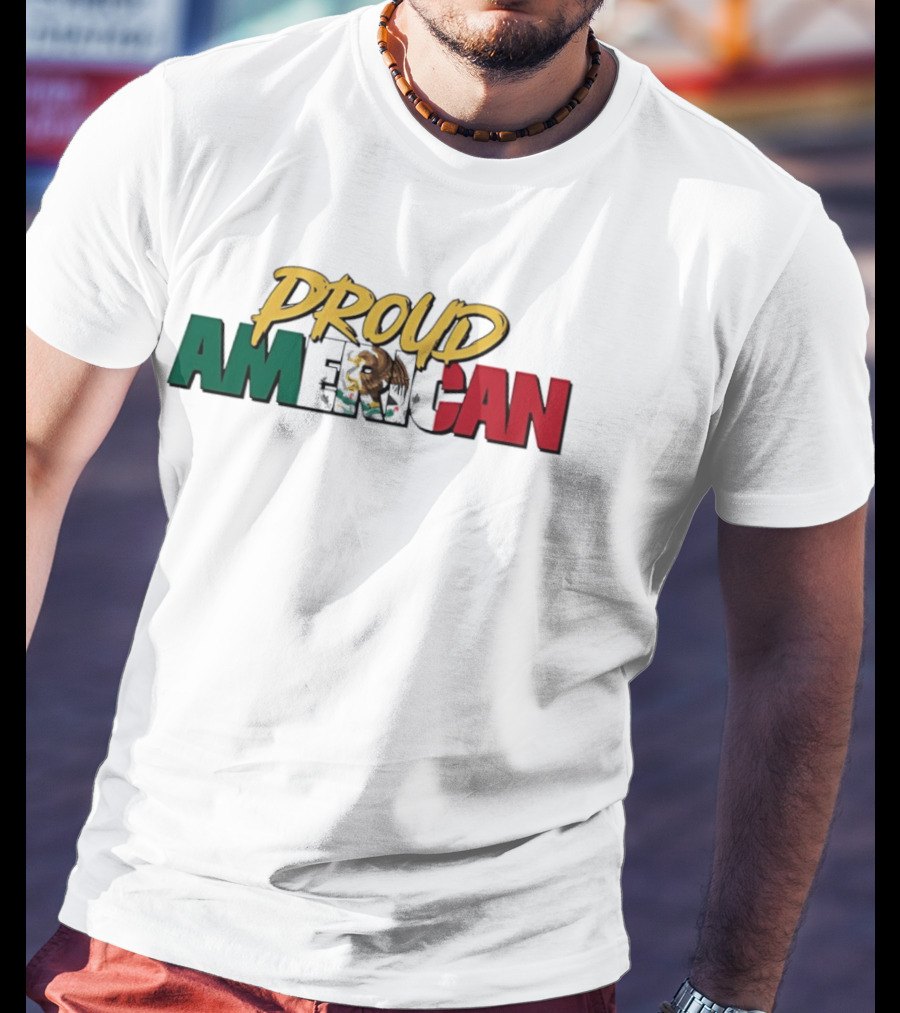 Proud American Mexico Eagle Flag Patriotic T-Shirt
