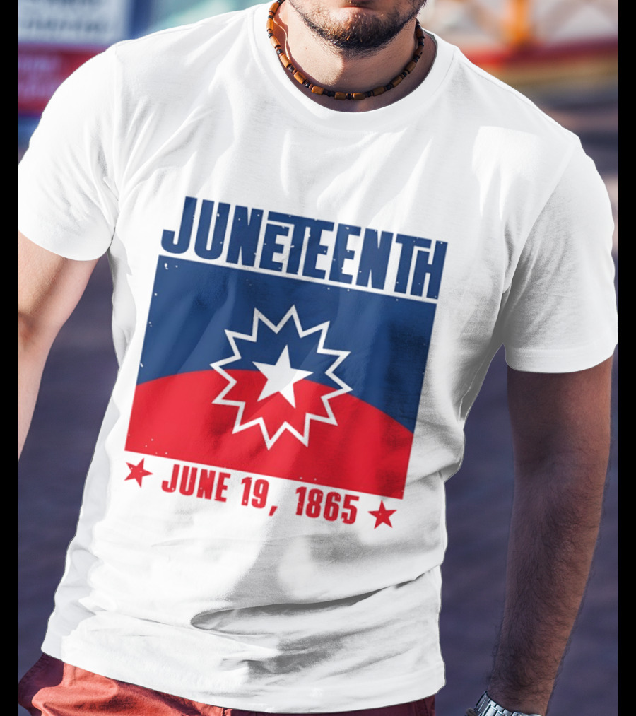 Juneteenth Red White Blue Freedom Flag June 19 1865 Emancipation Day T-Shirt