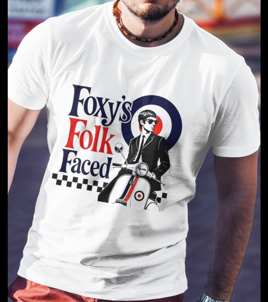 Foxy's Folk Faced Mod Scooter T-Shirt