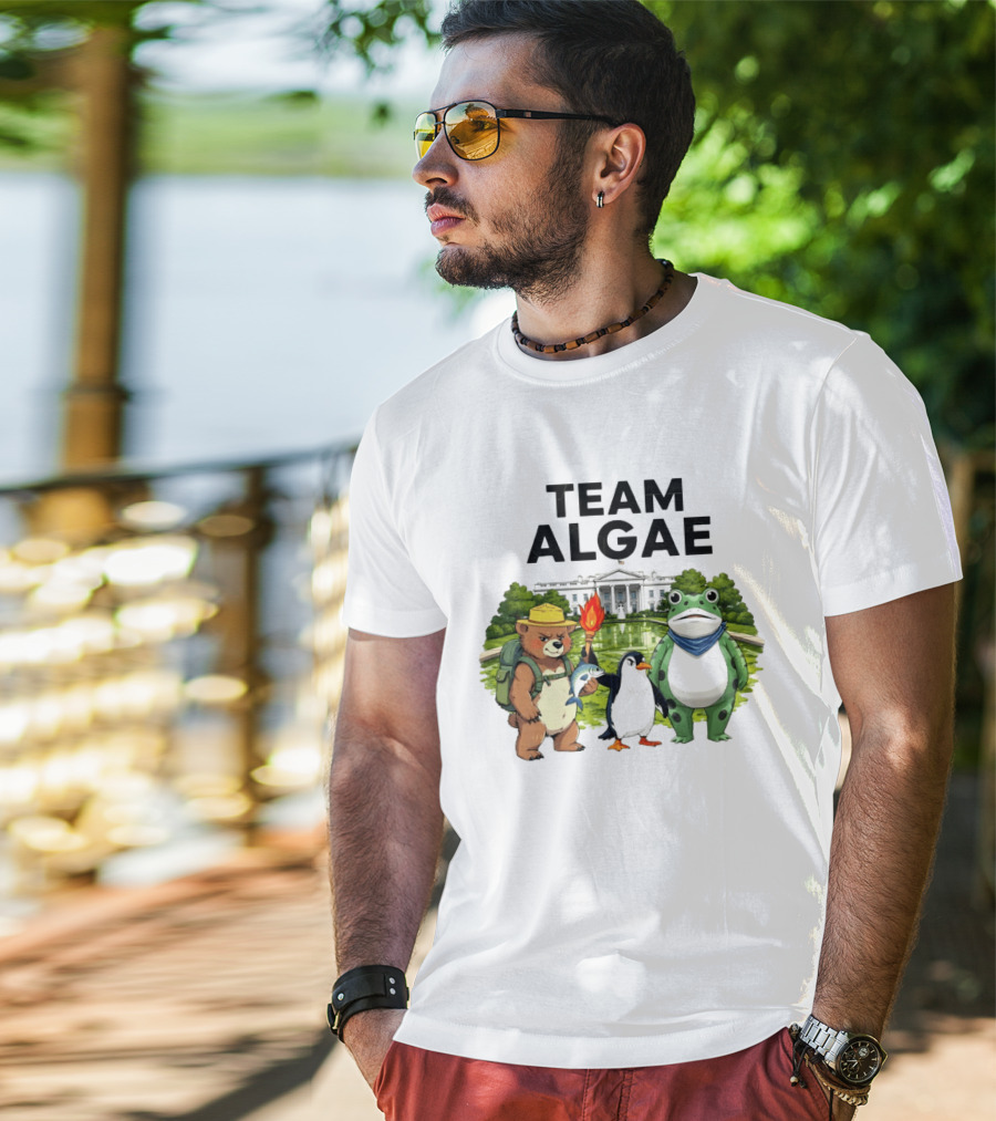 Team Algae Frog Penguin Bear White House 2026 Make Algae Great Again T-Shirt