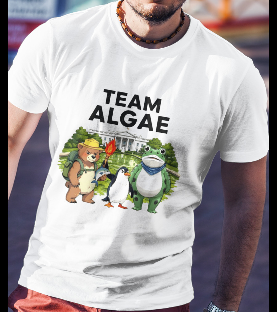 Team Algae Frog Penguin Bear White House 2026 Make Algae Great Again T-Shirt