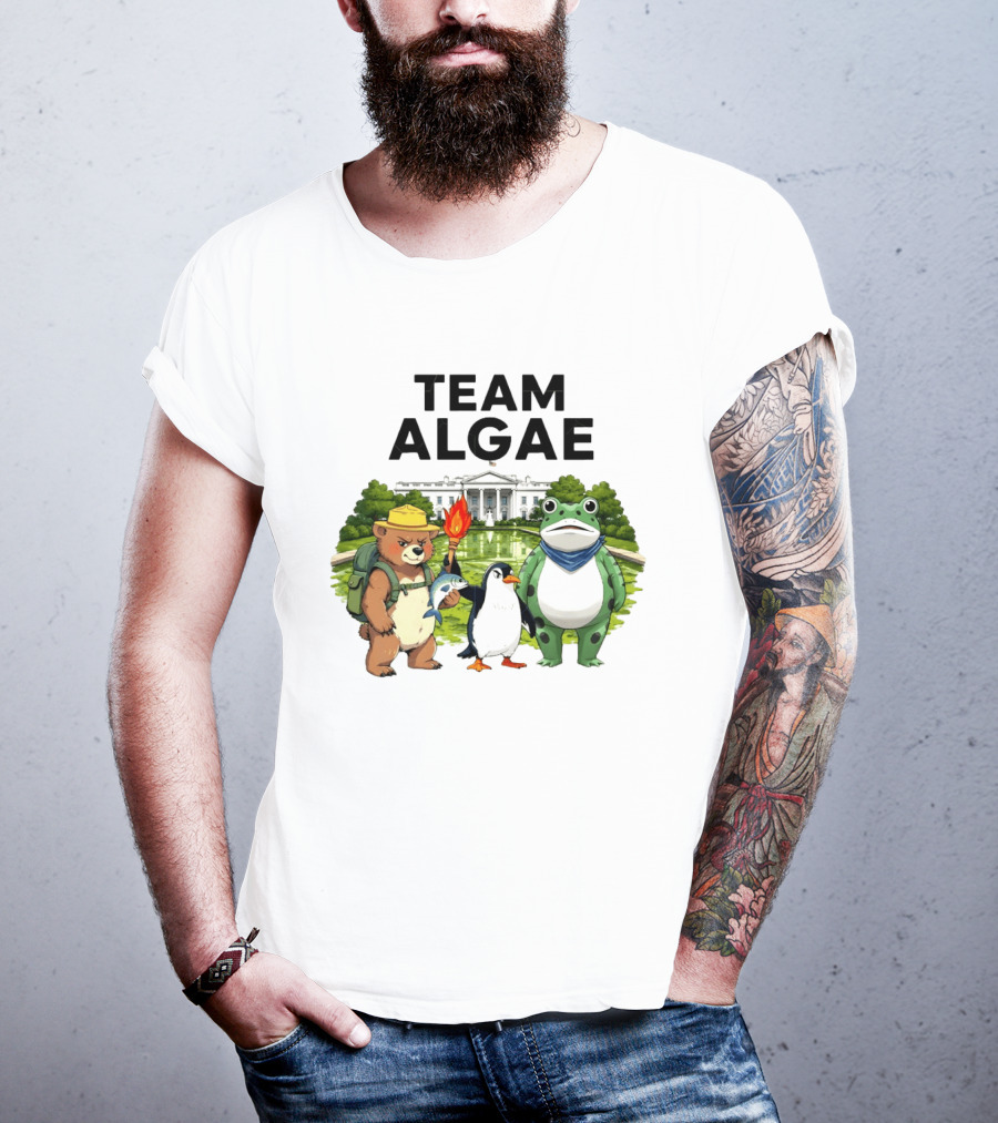 Team Algae Frog Penguin Bear White House 2026 Make Algae Great Again T-Shirt
