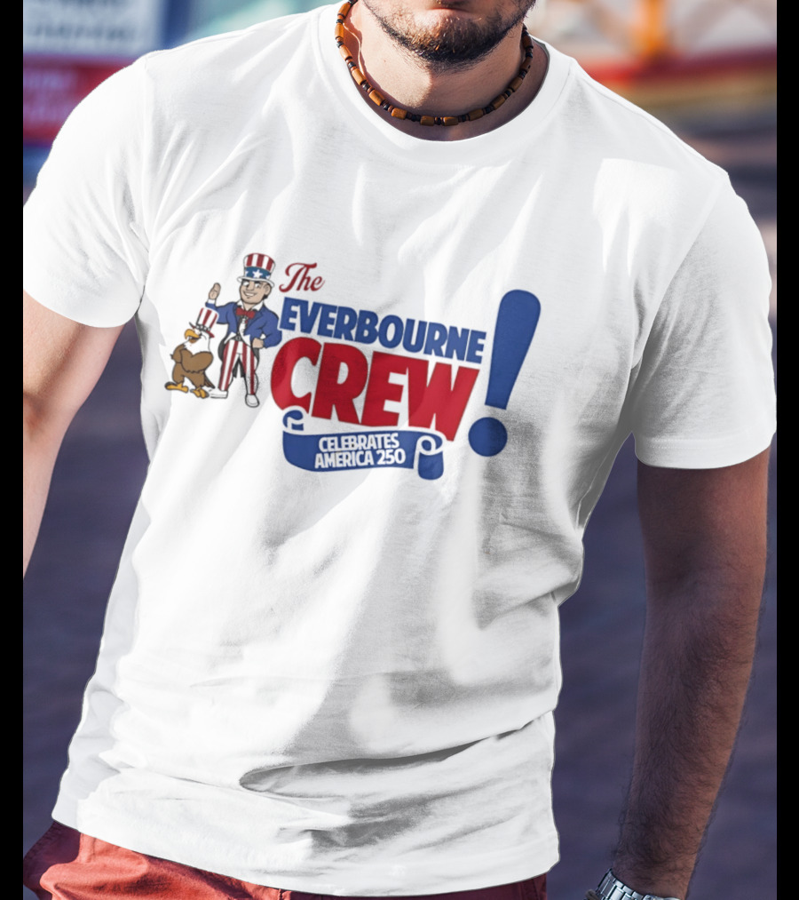 The Everbourne Crew Celebrates America 250 With Patriotic Character And Eagle T-Shirt