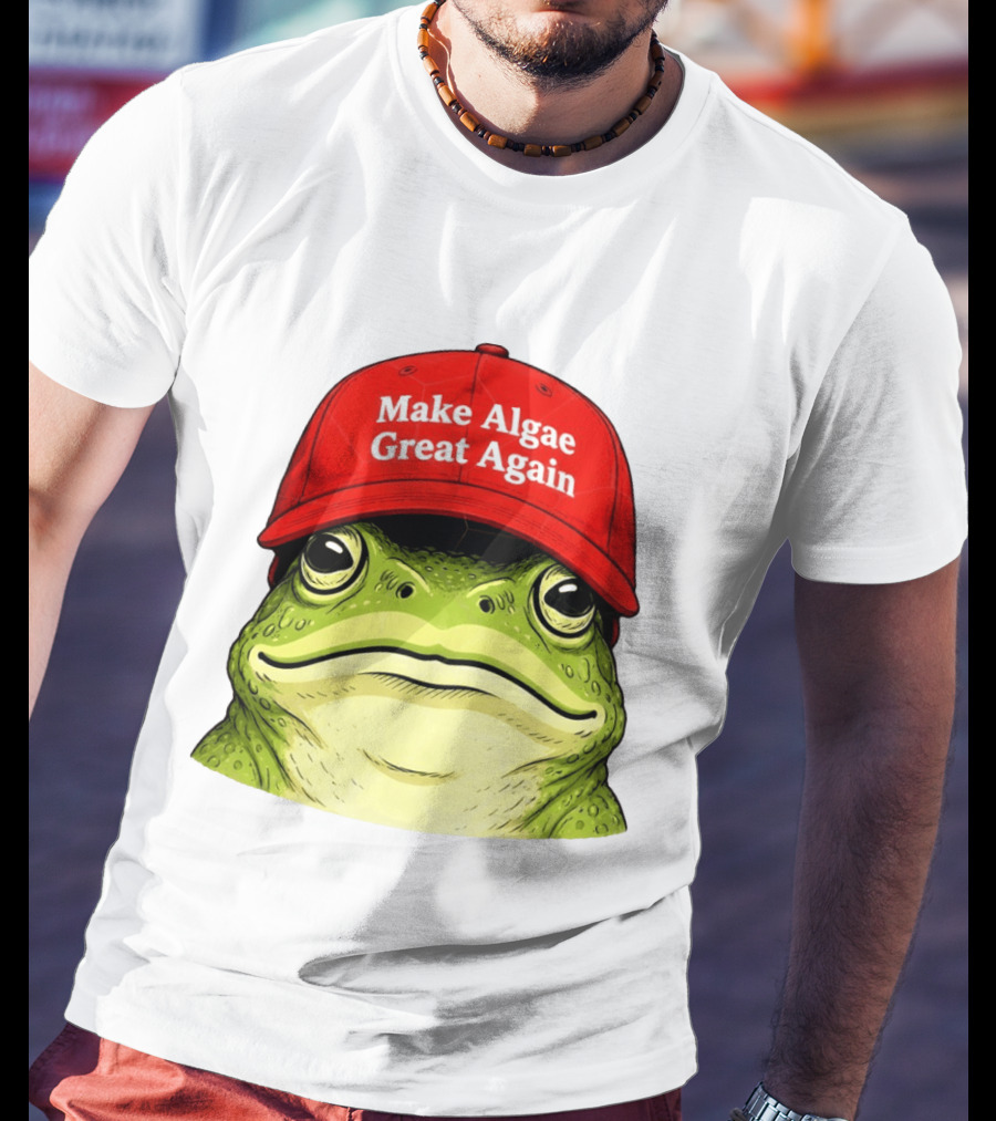 Frog Team Algae Make Algae Great Again Hat Patriotic American Flag 2026 T-Shirt