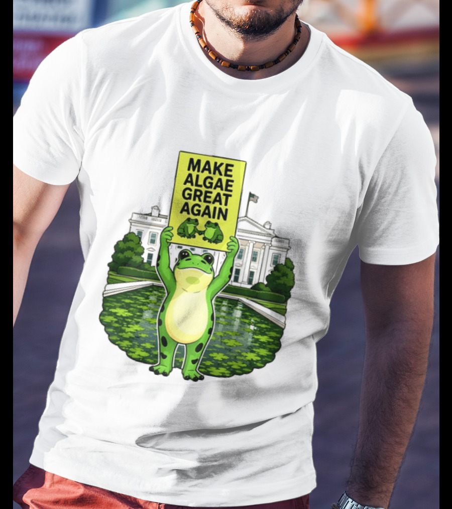 Frogs Team Algae Make Algae Great Again At White House 2026 T-Shirt