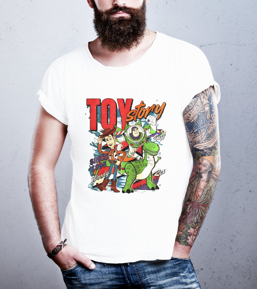 Toy Story Woody Buzz Rex Since 1995 Animated Adventure T-Shirt