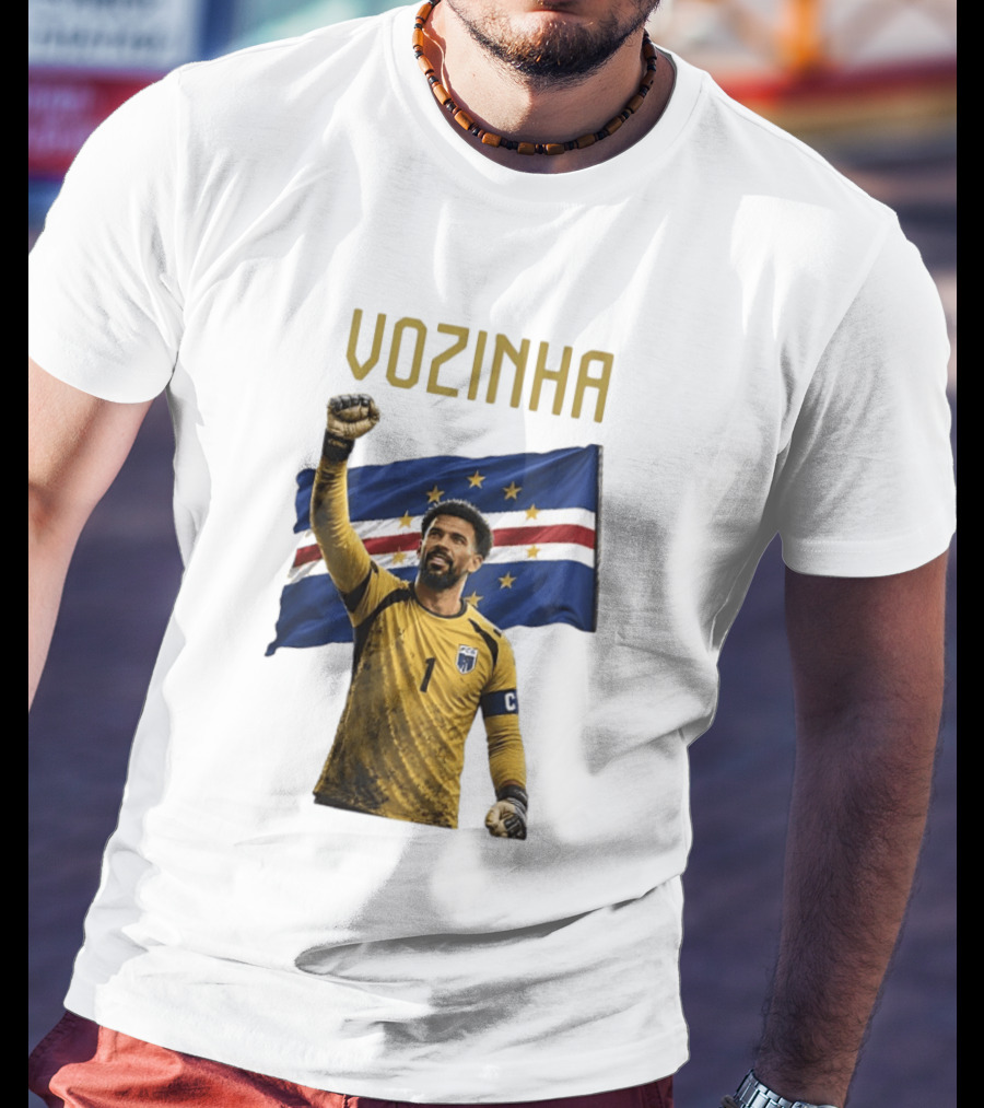 Vozinha Cape Verde National Football Team No 1 Celebration With Flag T-Shirt