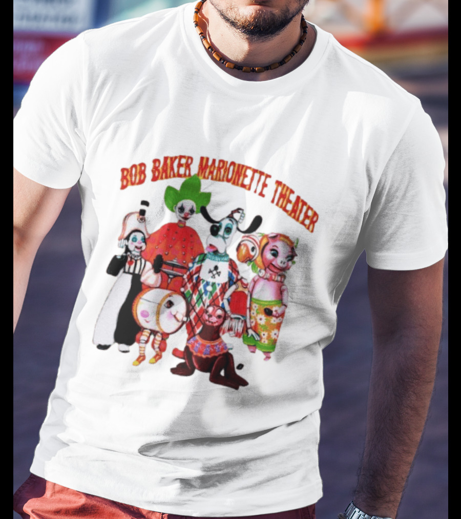 Bob Baker Marionette Theater Clown Dog Pig Characters T-Shirt