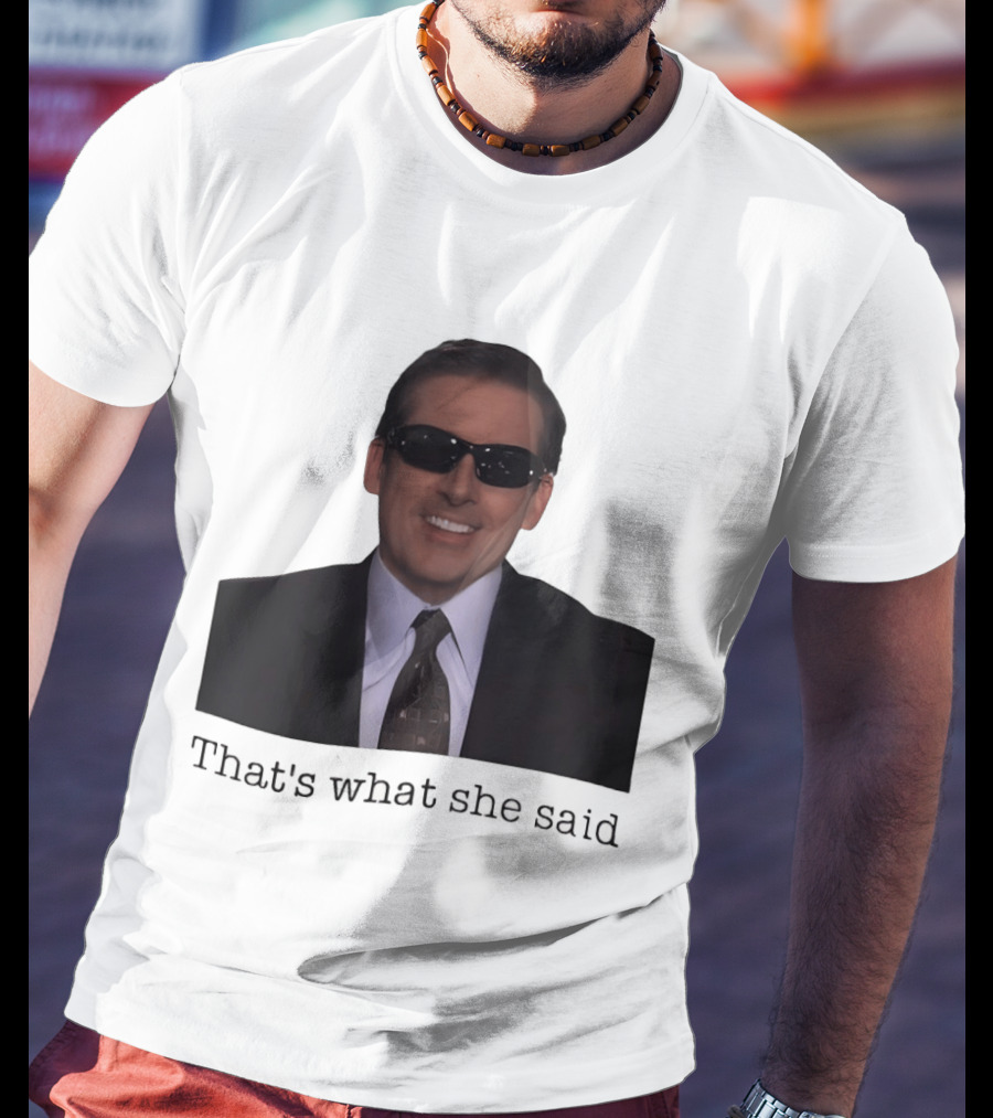 Michael Scott That's What She Said Sunglasses Suit T-Shirt
