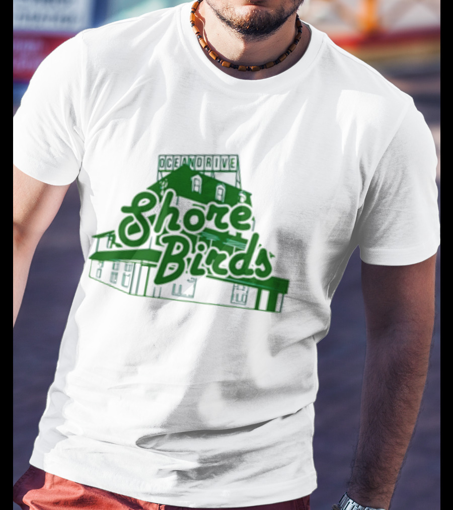 Jason Kelce Oceandrive Shore Birds Building T-Shirt