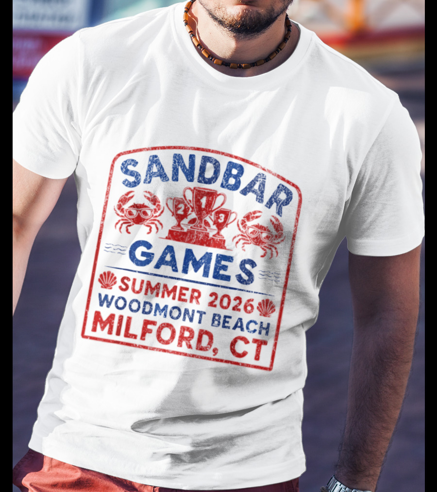 Sandbar Games Summer 2026 Woodmont Beach Milford CT Event T-Shirt