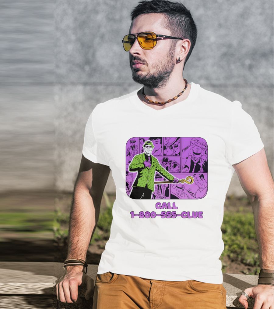 The Riddler Call 1 800 555 CLUE DC Comics Batman T-Shirt