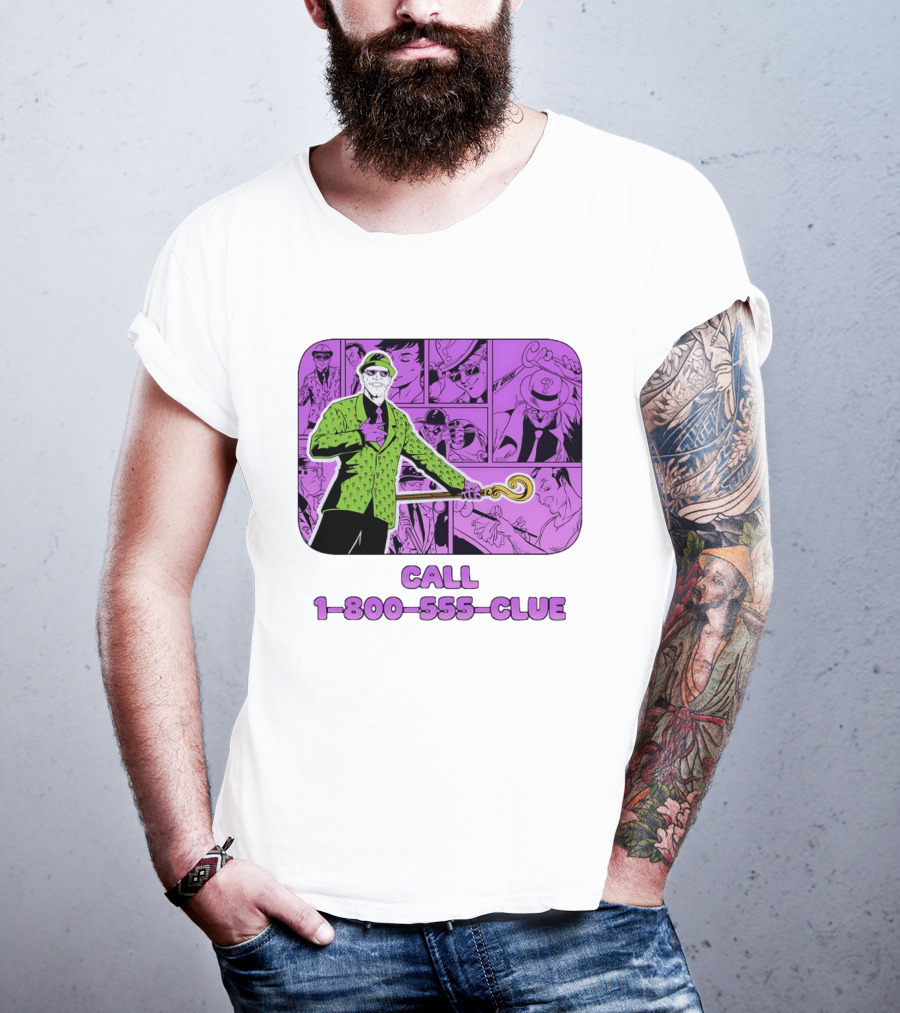 The Riddler Call 1 800 555 CLUE DC Comics Batman T-Shirt