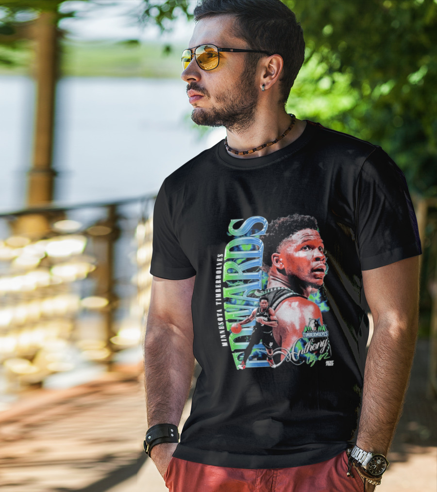 Anthony Edwards Minnesota Timberwolves Basketball Star Collage T-Shirt