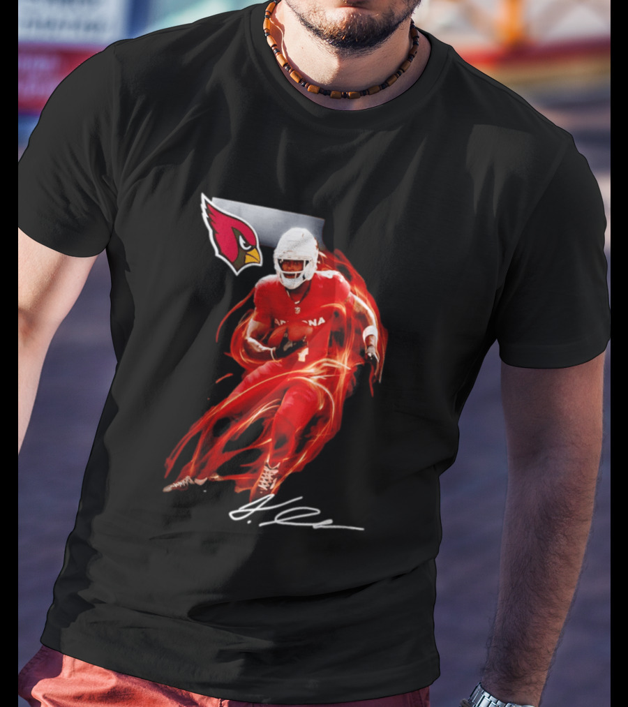 Arizona Cardinals Jeremiyah Love Legacy Rookie Football Player Signature Flame T-Shirt