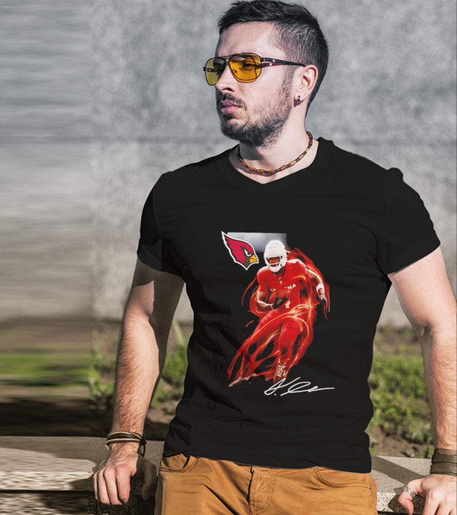 Arizona Cardinals Jeremiyah Love Legacy Rookie Football Player Signature Flame T-Shirt