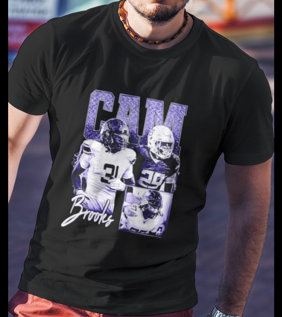 Cam Brooks Texas Longhorns Football NCAA Player Collage 31 29 T-Shirt