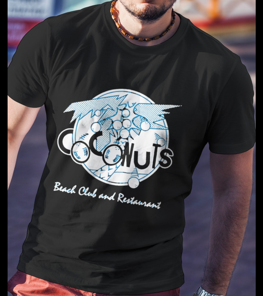 Coconuts Beach Club And Restaurant Tropical Palm Tree T-Shirt