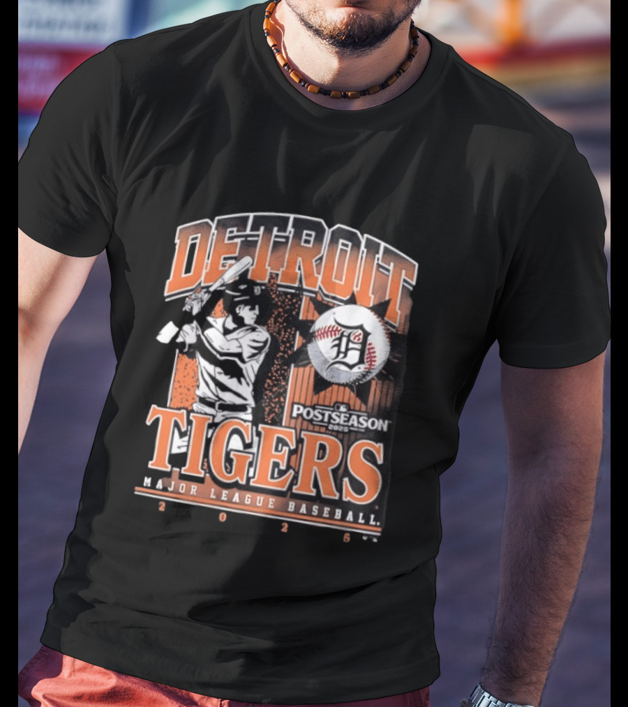 Detroit Tigers 2025 MLB Postseason Baseball Swing T-Shirt