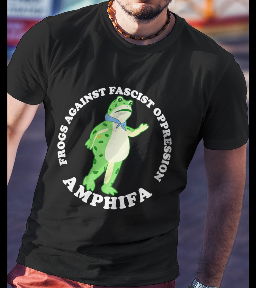 Frogs Against Fascist Oppression Amphifa Protest Movement Awareness T-Shirt