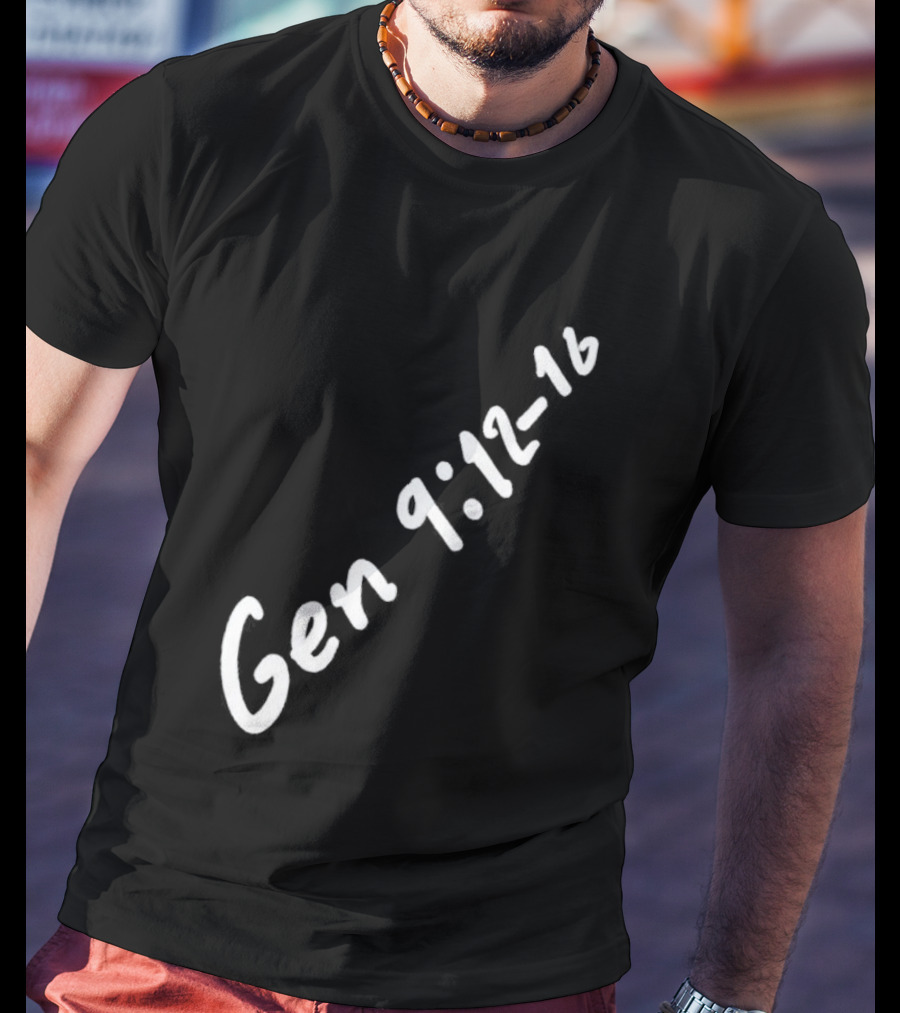 Gen 9:12 16 Text Diagonal Scripture Reference T-Shirt