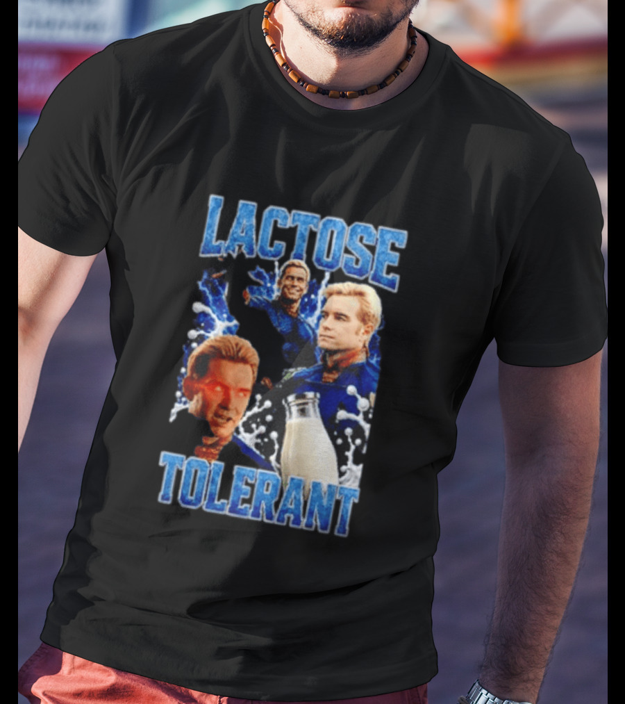Lactose Tolerant Homelander Milk Meme T-Shirt