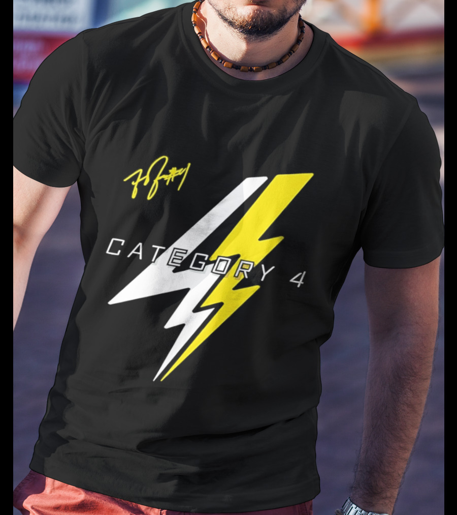 LSU Tigers Flau'jae Johnson Category 4 Lightning Bolt Signature T-Shirt