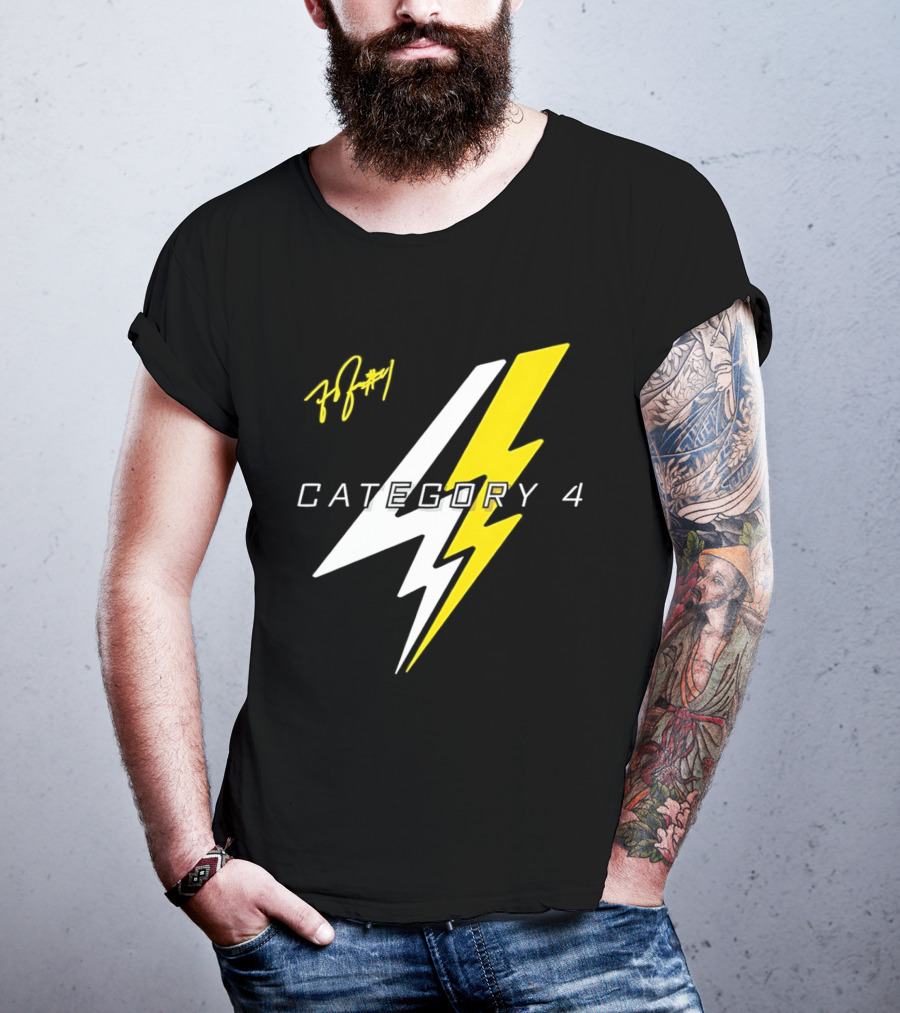 LSU Tigers Flau'jae Johnson Category 4 Lightning Bolt Signature T-Shirt