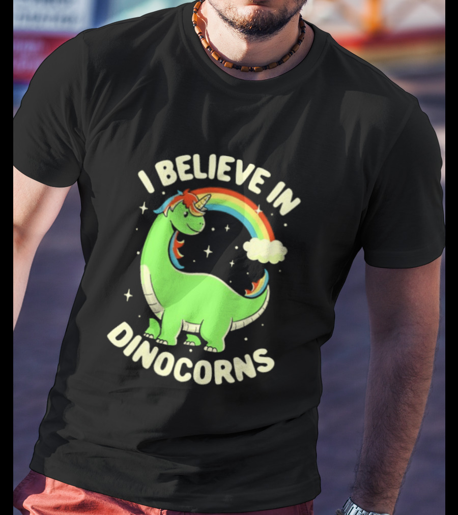 I Believe In Dinocorns Dinosaur Unicorn Rainbow Magic T-Shirt