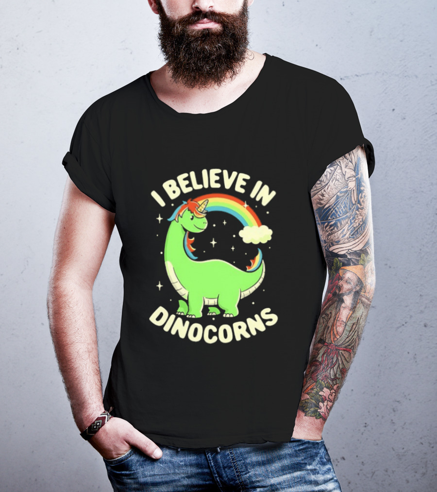 I Believe In Dinocorns Dinosaur Unicorn Rainbow Magic T-Shirt