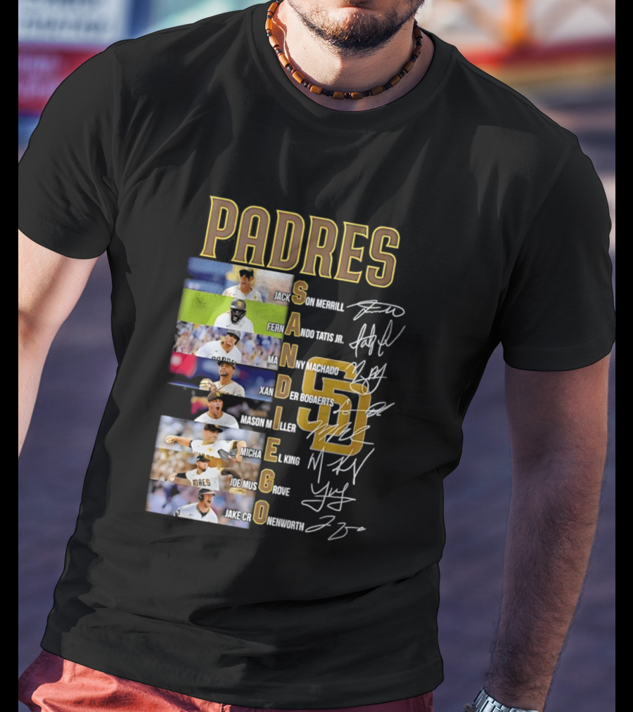 San Diego Padres Fernando Tatis Jr Manny Machado Xander Bogaerts Joe Musgrove Baseball T-Shirt